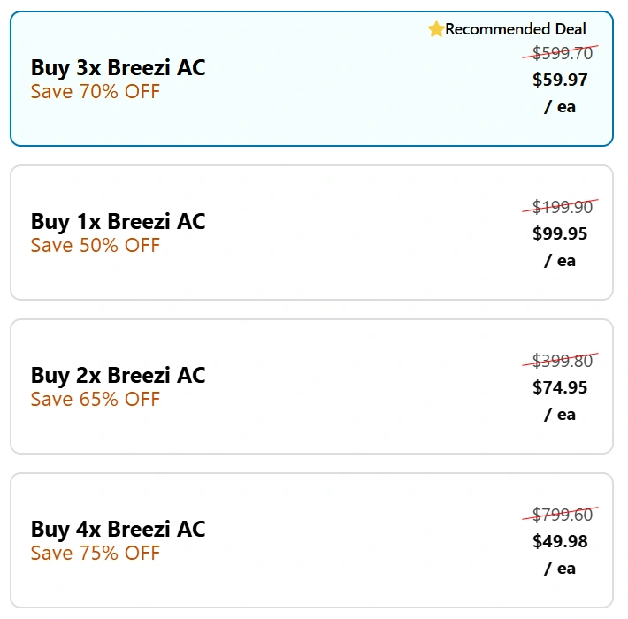 Breezi AC price